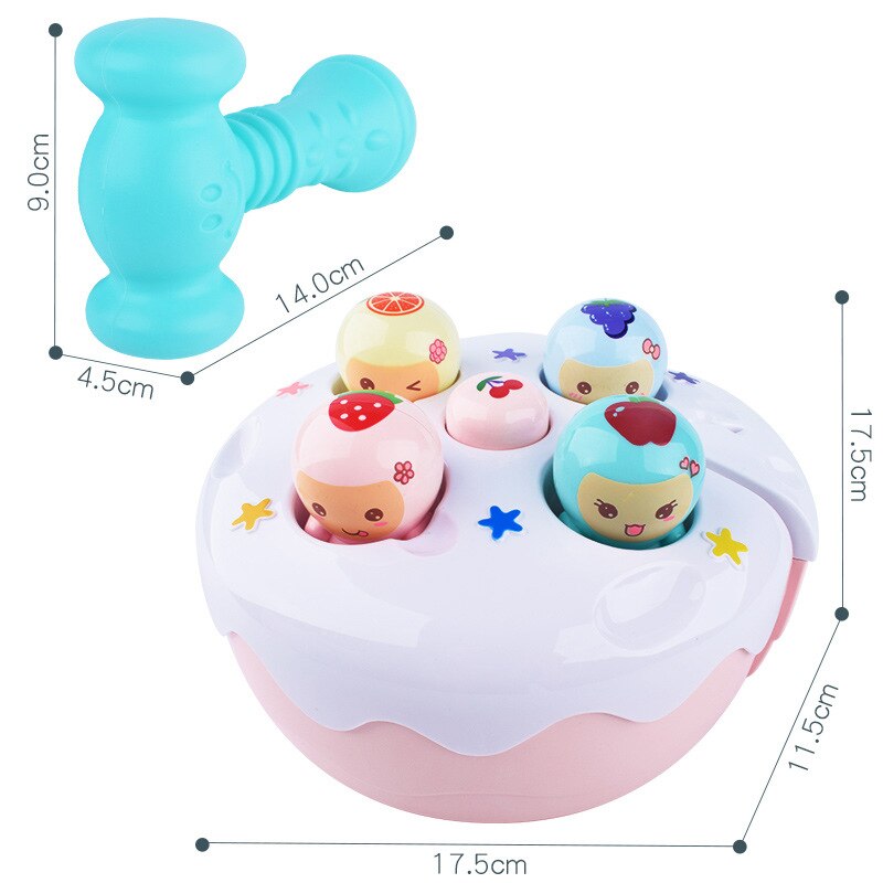 Jouet pour bébé de 13 à 24 mois, gâteau, d&#39;anniversaire, pour enfant fille et garçon de 1 an, jeu éducatif de comptage, de musique