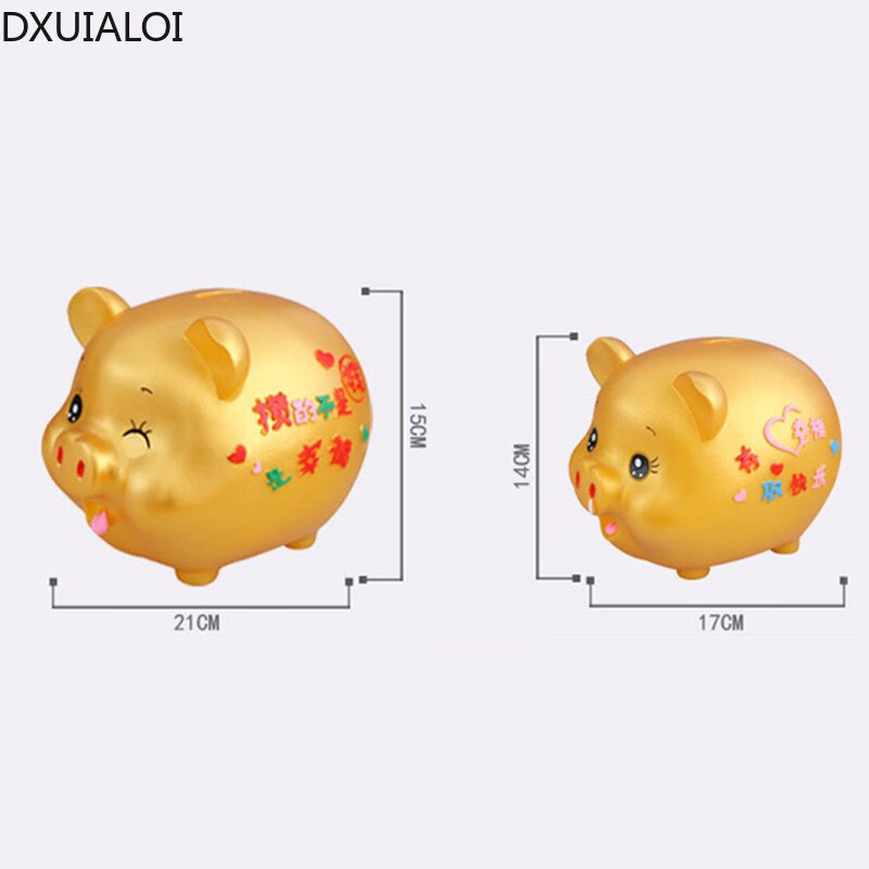 DXUIALOI Animal Golden Pig Piggy Bank Children&amp;#39;s Day Piggy Bank Home Bedroom Living Room Study Room Decoration