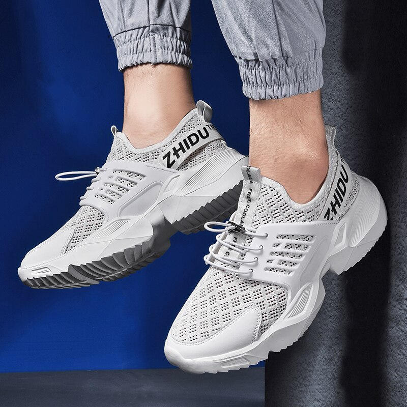 Mænds sneakers fritidssko lac-up herresko letvægts udendørs joggingsko letvægts zapatillas de hombre herresko