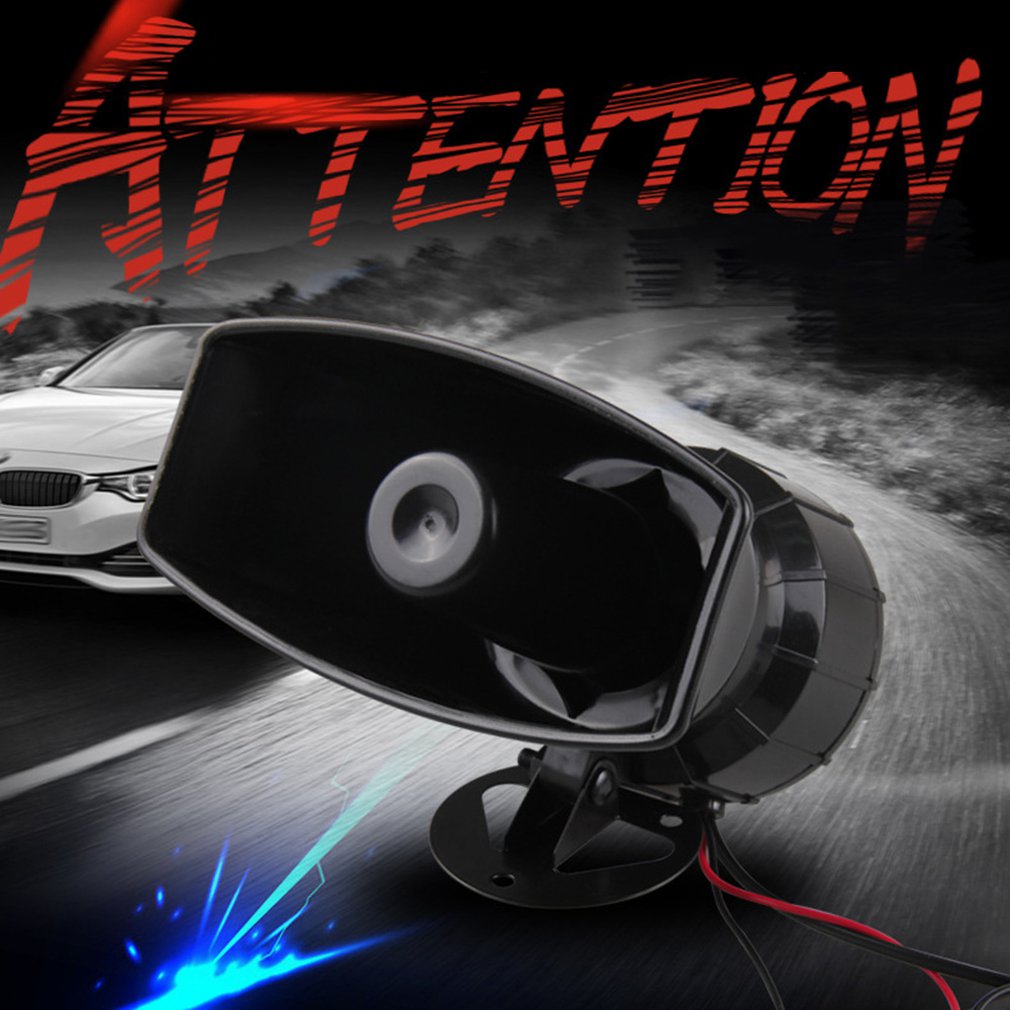 Car Alarm Siren Horn Loudspeaker Car Electronic Siren HD Propaganda Horn Police Megaphone Plastic Speaker Security