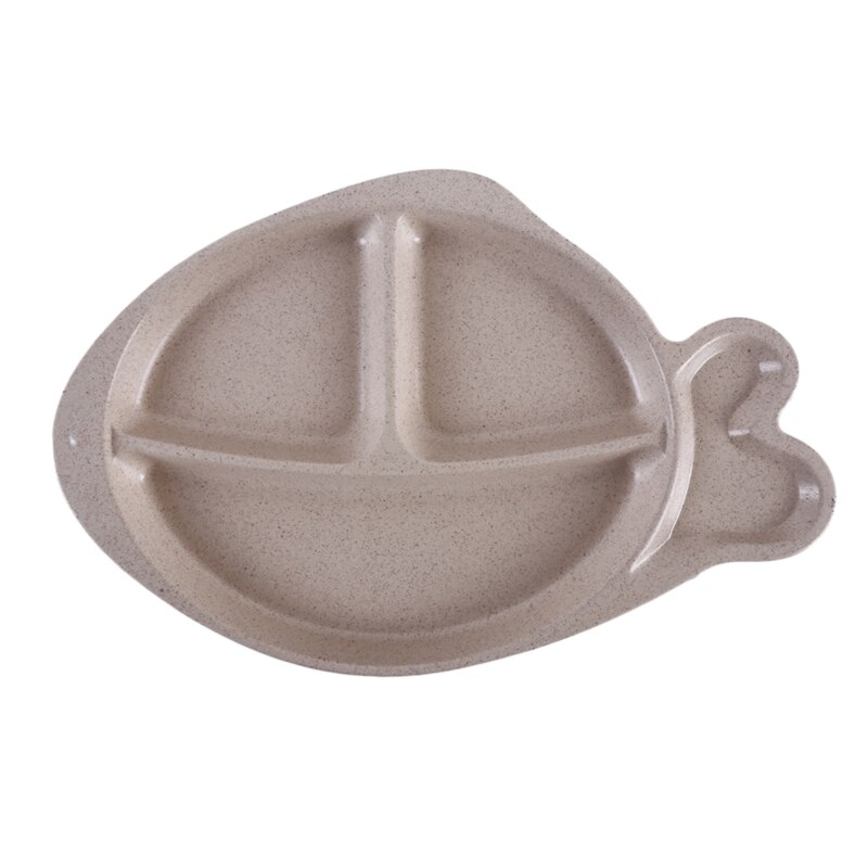 Hvede halm fisk formet tallerken og nedbrydelig babymad frugt snack retter tallerken service: Beige