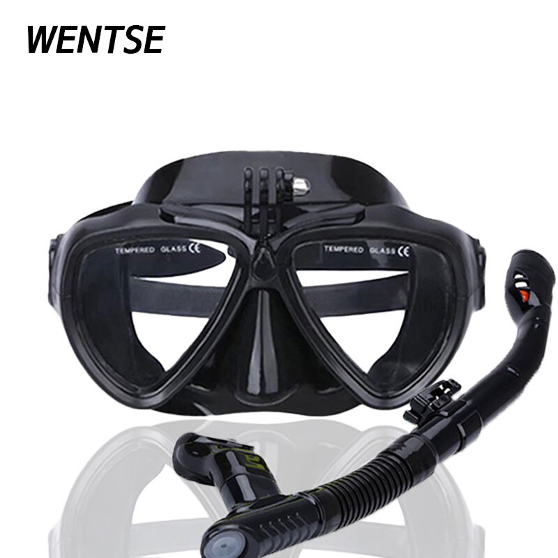 scuba dive mask kits Underwater snorkel deep diving equip full face goggles Suitable For Most Sport Camera