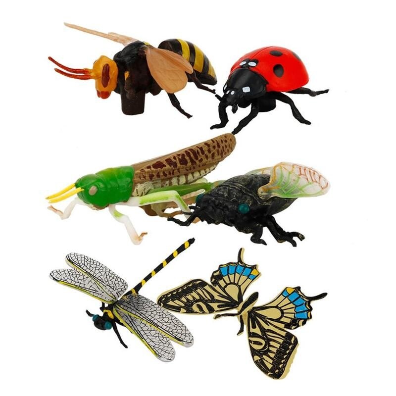 Simulation træer og insekter kognitiv model puslespil legetøj plastik insekter træer scene dekoration børn tidlig uddannelse legetøj