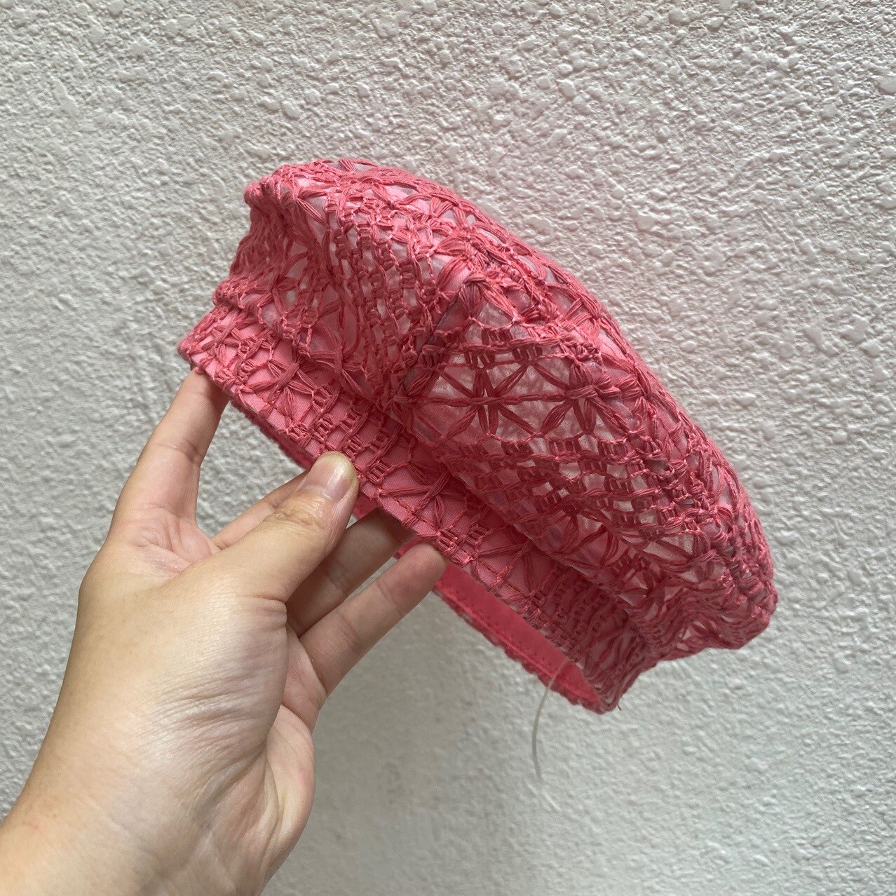 Béret en tricot de couleur unie pour femmes, chapeau pour dames, béret d&#39;artiste français, chapeaux de printemps décontracté et fin en coton pour femmes, bonnet d&#39;été: red