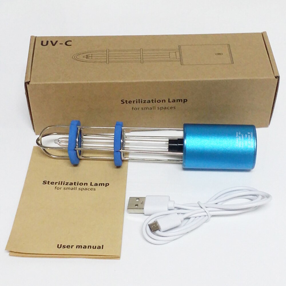 Portable LED Ultraviolet UV Light 5V USB 5W Sterilizer Lamp Rechargeable UVC + Ozone Light Disinfection Bactericidal LED Tube