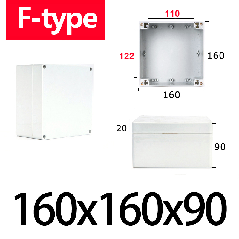 Boîte de jonction étanche ABS de type F, matériau, boîtier en plastique Ip67, coffre-fort électronique pour l'extérieur, boîte de bouton d'alimentation pour moniteur: Orange