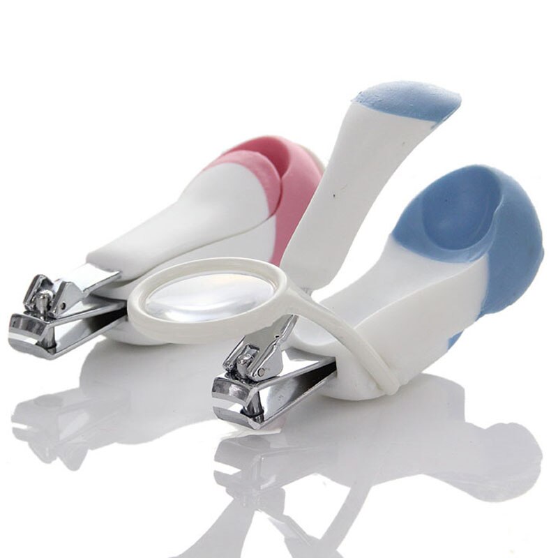 Elderly Children Pocket Finger Toe Nail Clipper Cutter with Magnifying Glass Trimmer Manicure Pedicure Care Scissors Tools