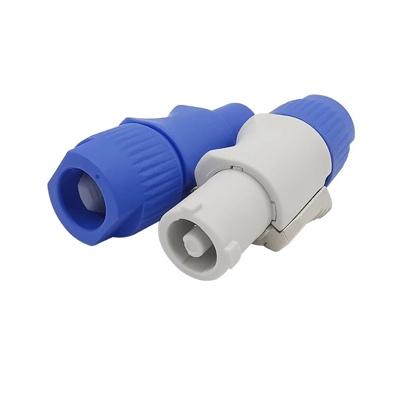 3Pin NAC3FCA NAC3FCB Connector Led Speakon Man Plug Blauw (Input)+ Wit (Output) plug + Vrouwelijke Socket 20A 250V Ac Power Connector