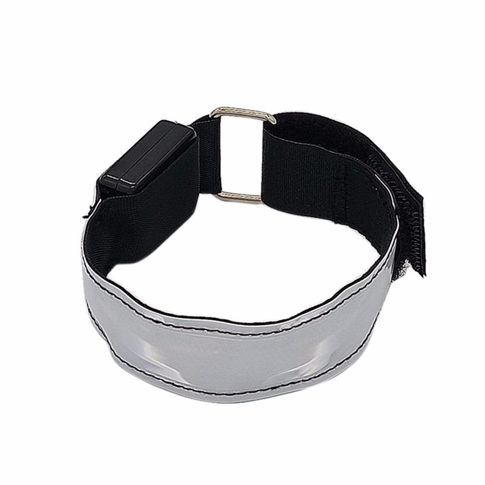 Brazalete LED Slap luces brillo banda correa para correr ciclismo Jogging paquete de 4 brazalete luminoso banda deportiva para Fitness al aire libre: Blanco