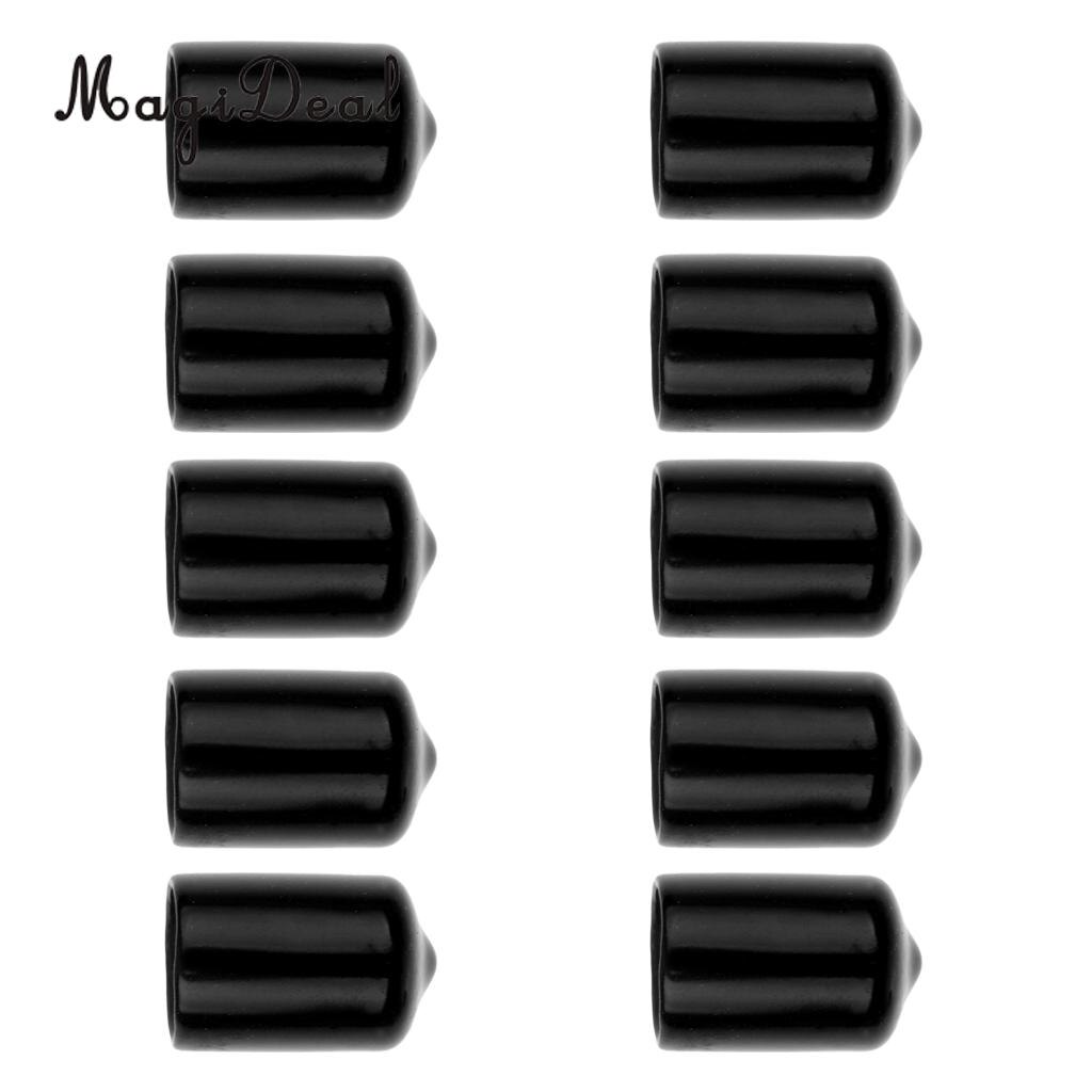 MagiDeal 10Pcs 12mm Pool Billiard Cue Tip Rubber Protector Black Indoor Funny Club Pub Family Game Snooker Billiard Accessory