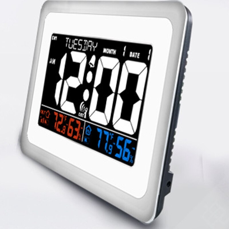 Digital Alarm Clock for Charging Snooze Function, Timer, Sound Control Function, World Time Pattern, Month Date & Temperature Di