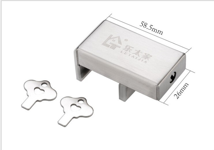 Cerradura de seguridad para ventana, cerrojo de acero para ventana, cerrojo de seguridad para niños, puerta corredera, instalación sin ladrones: 58.5x26