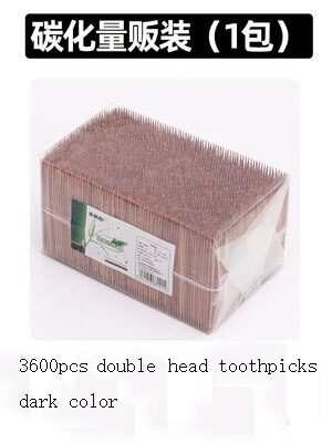 Bamboo toothpicks automatic pressing toothpick box bulk tooth picks hygiene teeth cure cleaning dent disposable toothpicks: double head b