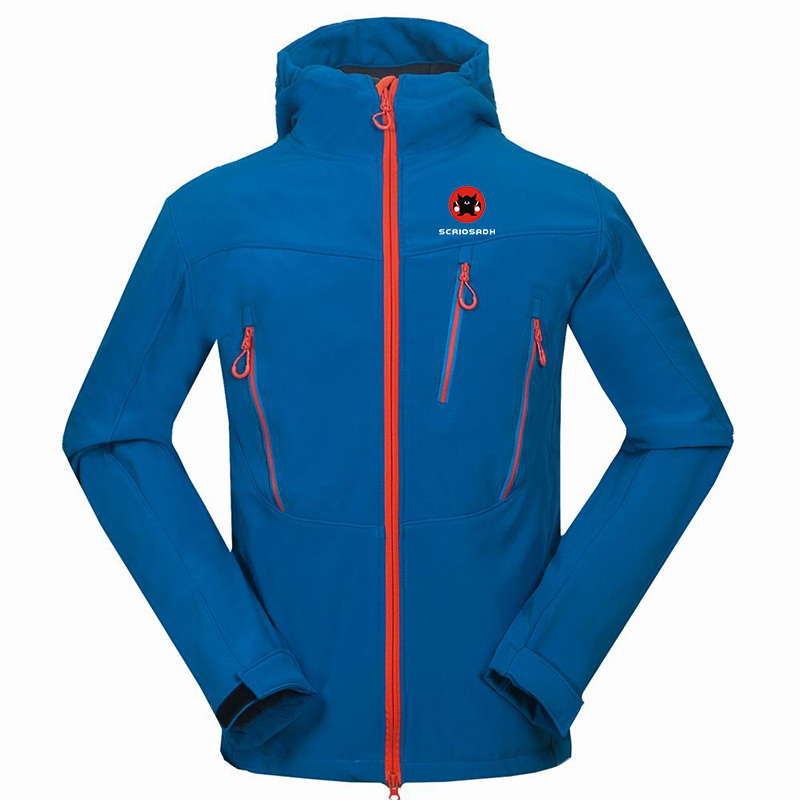 Veste thermique en polaire respirante pour homme, coupe-vent, chaude et douce, pour l'extérieur, la randonnée, l'escalade et le ski,: Bleu / M