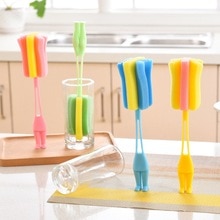 Éponge bouteille brosse bébé alimentation lait bouteille tasse verre nettoyant lavage cuisine outils de nettoyage