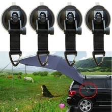 Plast pvc bånd 4x sugekop anker sikring sugekopper krog binde camping presenning som bil side markise