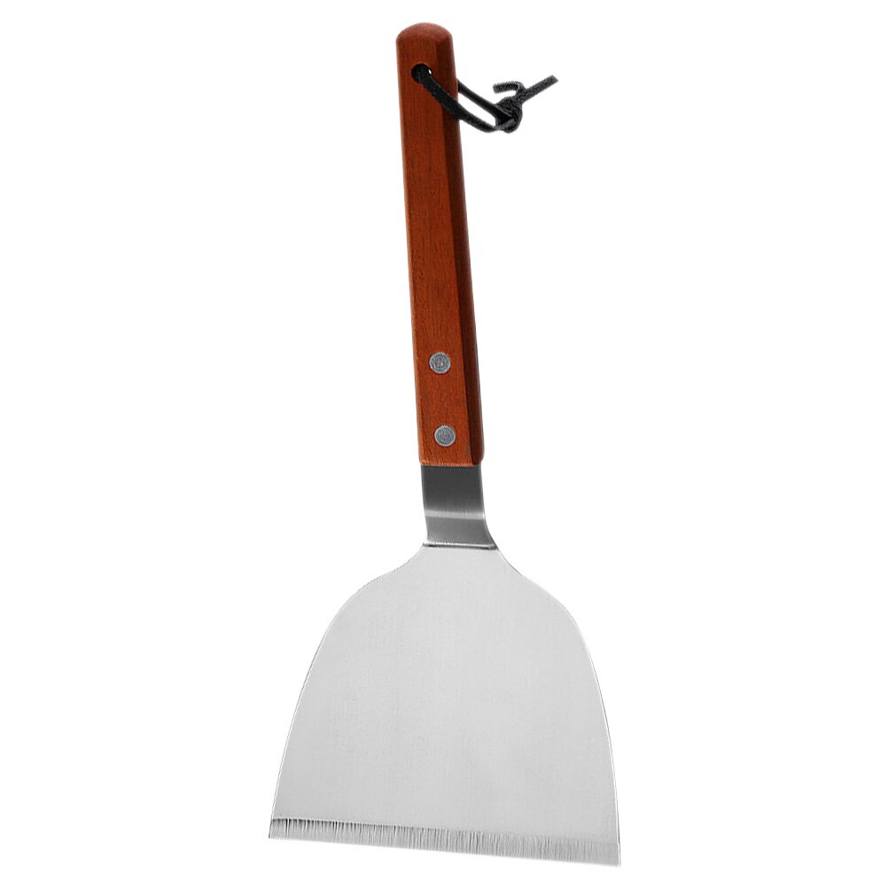 Household Steak Cooking Spatula Stainless Steel Spatula Turner with Wood Handle