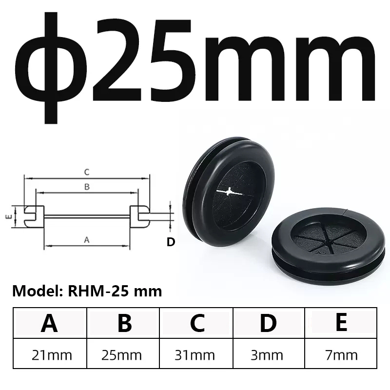 Petal Type Rubber Protective Coil With Card Slot Ring Air Tube O-ring Hole Plug 20-80mm Reserved Sealing Power Distribution Box: transparent / 1mm
