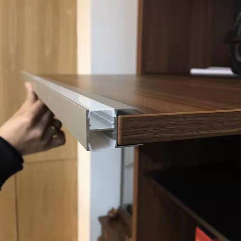 Aluminum alloy surface mounted 0.5m long LED lamp slot display cabinet plywood radiator upper and lower light-emitting shell.