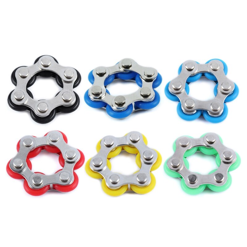 Sykkelkjede fikse spinner armbånd til autisme og adhd fikse leketøy anti understreke leketøy til låve / voksen / student