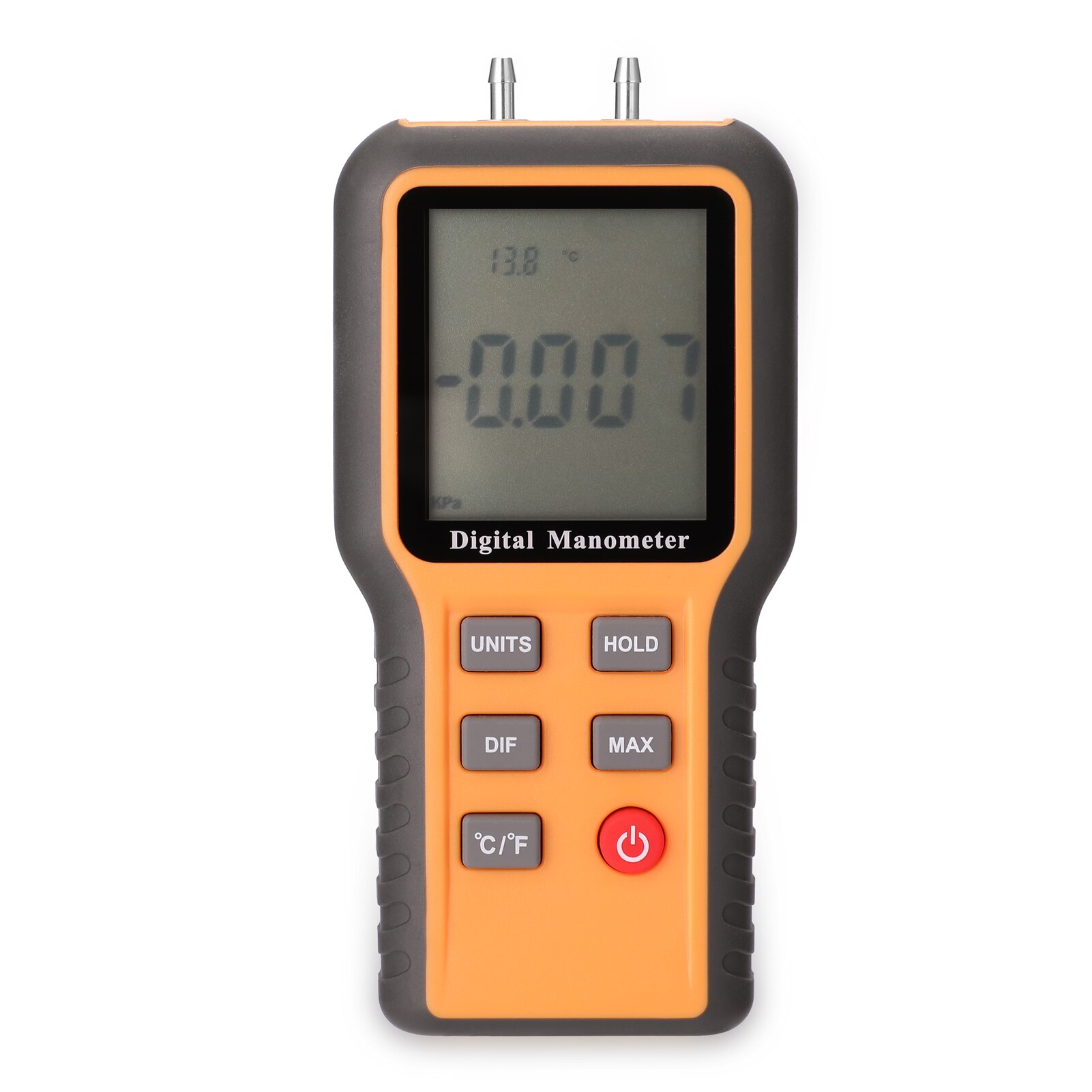 Digital Manometer LCD Display 12 Pressure Units Adjustable Indoor Temperature Measurement Tool Pipes Pressure Measuring Device
