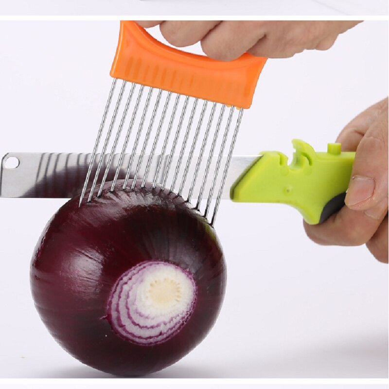 Utensilios de cocina, tenedor para cebolla, cortador de patatas y tomate, trituradoras de limón de acero inoxidable, aguja para carne, utensilios de cocina, cortador de alimentos