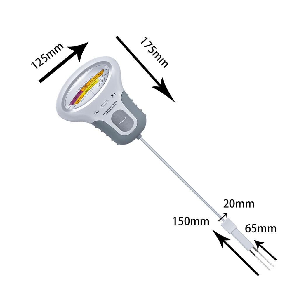 Chlorine Meters PH Tester 2 in 1 Testers Water Testing Device CL2 Measuring For Swimming Pool Aquarium Drinking Checker