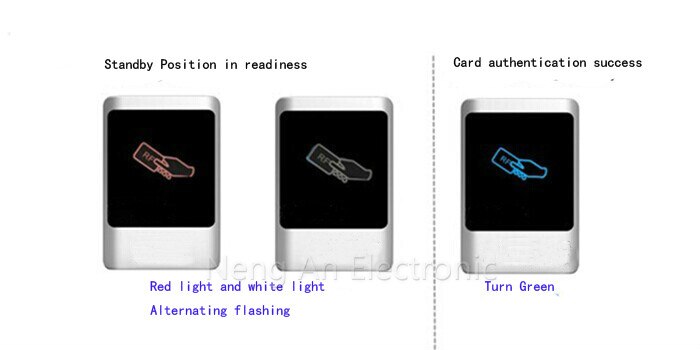 13.56mhz EM RFIC access controller 1000user metal panel water proof touch for Access control system