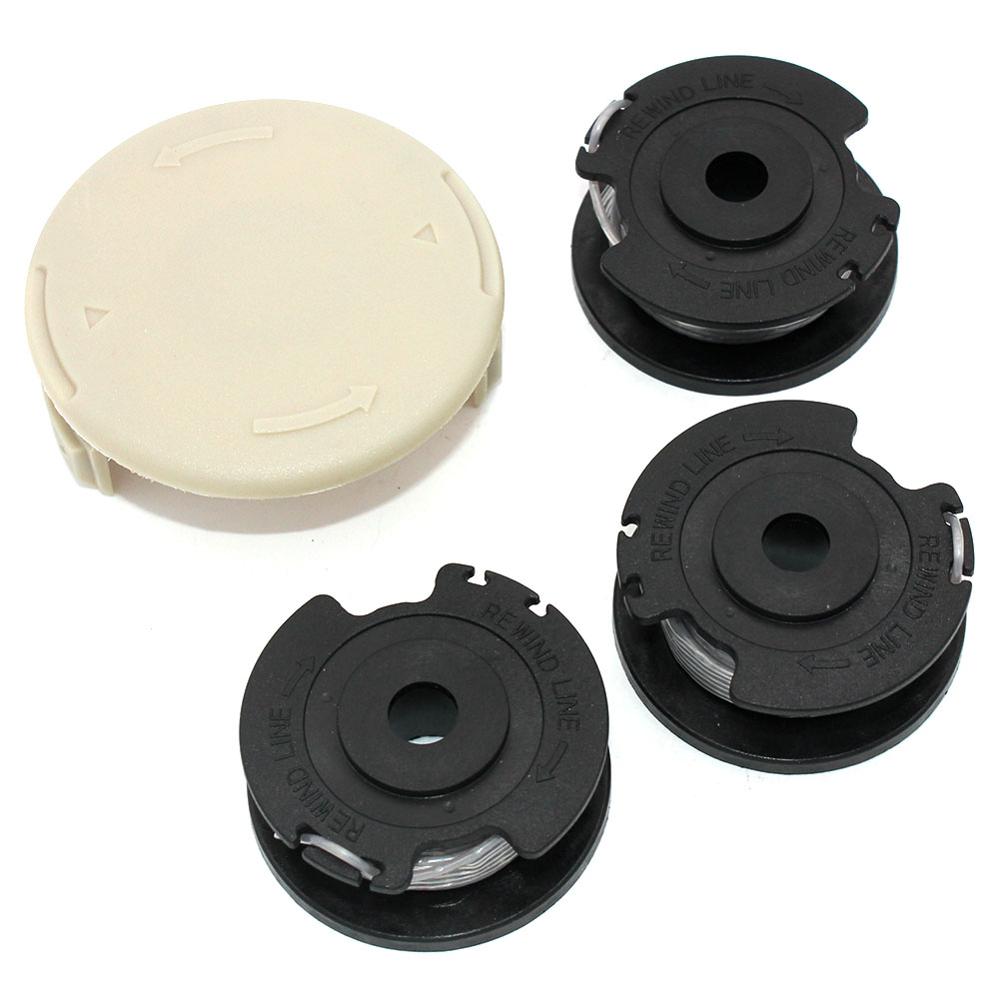Spool With Line+Spool Cap Cover For Greenworks 2100202, 2100302, 2100702, STBA40B210, ST40B410, BST4000, ST40L00