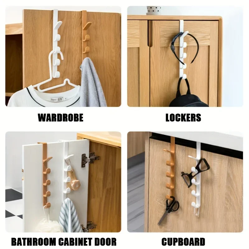1/3 Uds perchas para ropa detrás de la puerta gancho para abrigos detrás de la puerta armario dormitorio gancho para puerta accesorios de baño