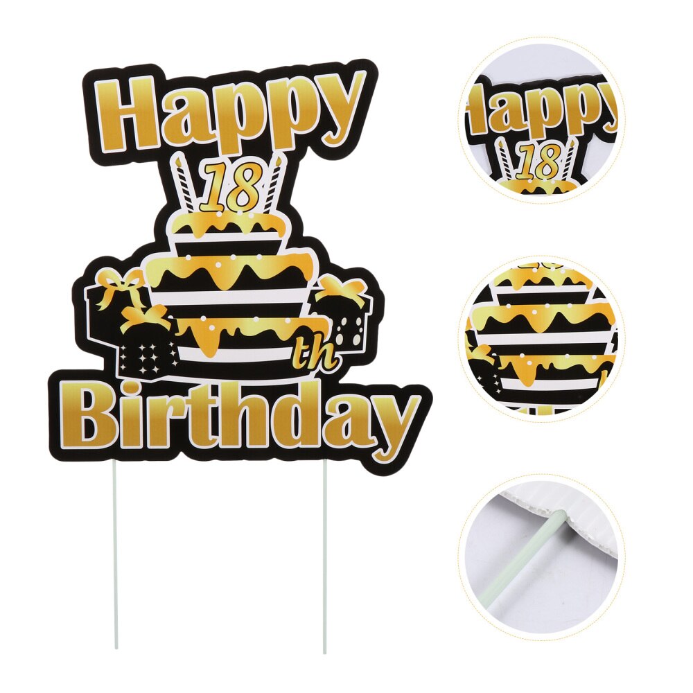 1pc Exquisite Practical Lawn Sign Yard Sign for Birthday Garden Home