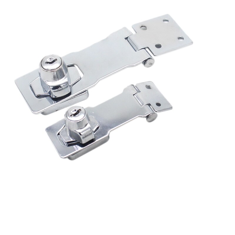 -3 Inch Stainless Steel Plating Self Locking Security Hasp Staple 2 Keys Lock Shed Cupboard Padlock Door/Shed/Gate/Van Lock/D