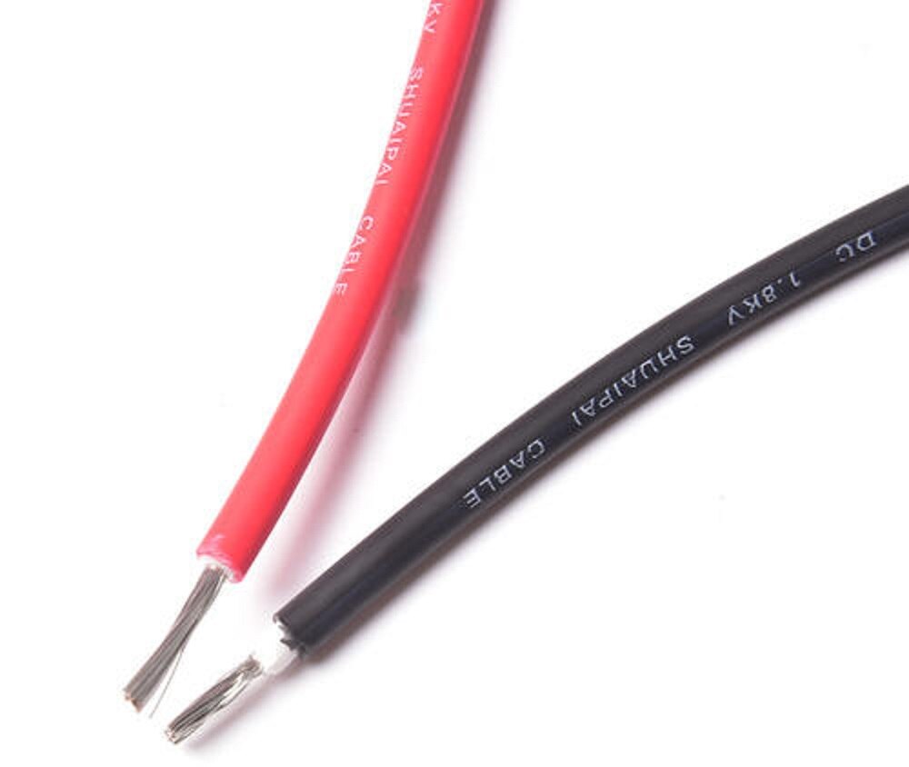 1 par 4mm 2.5 kvadratiske solcellepanel fotovoltaisk kabel kobbertråd sort og rød med vandtæt stik solcelle pv kabel 6/4/2.5 mm