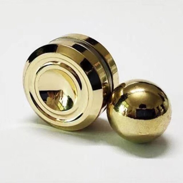 Volwassen Desktop Rotary Gyro Stress Metalen Kinetische Ronde Spinner Fidget Speelgoed Decompressie Hypnose Vingertop Speelgoed Kids: Gold