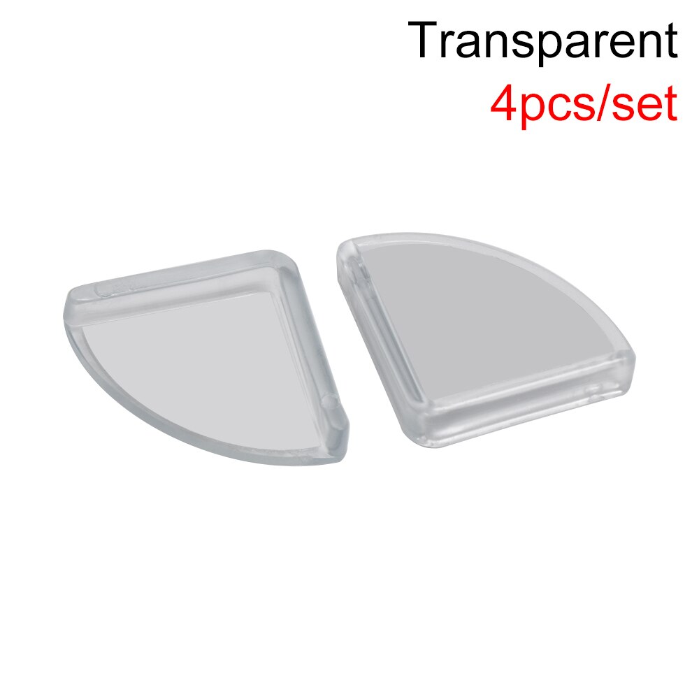 4Pcs Soft Silicon Kids Table Corner Protector Baby Tafel Desk Corner Edge Protection Kinderen Veiligheid Anticollision Accessoires: 2-transparent