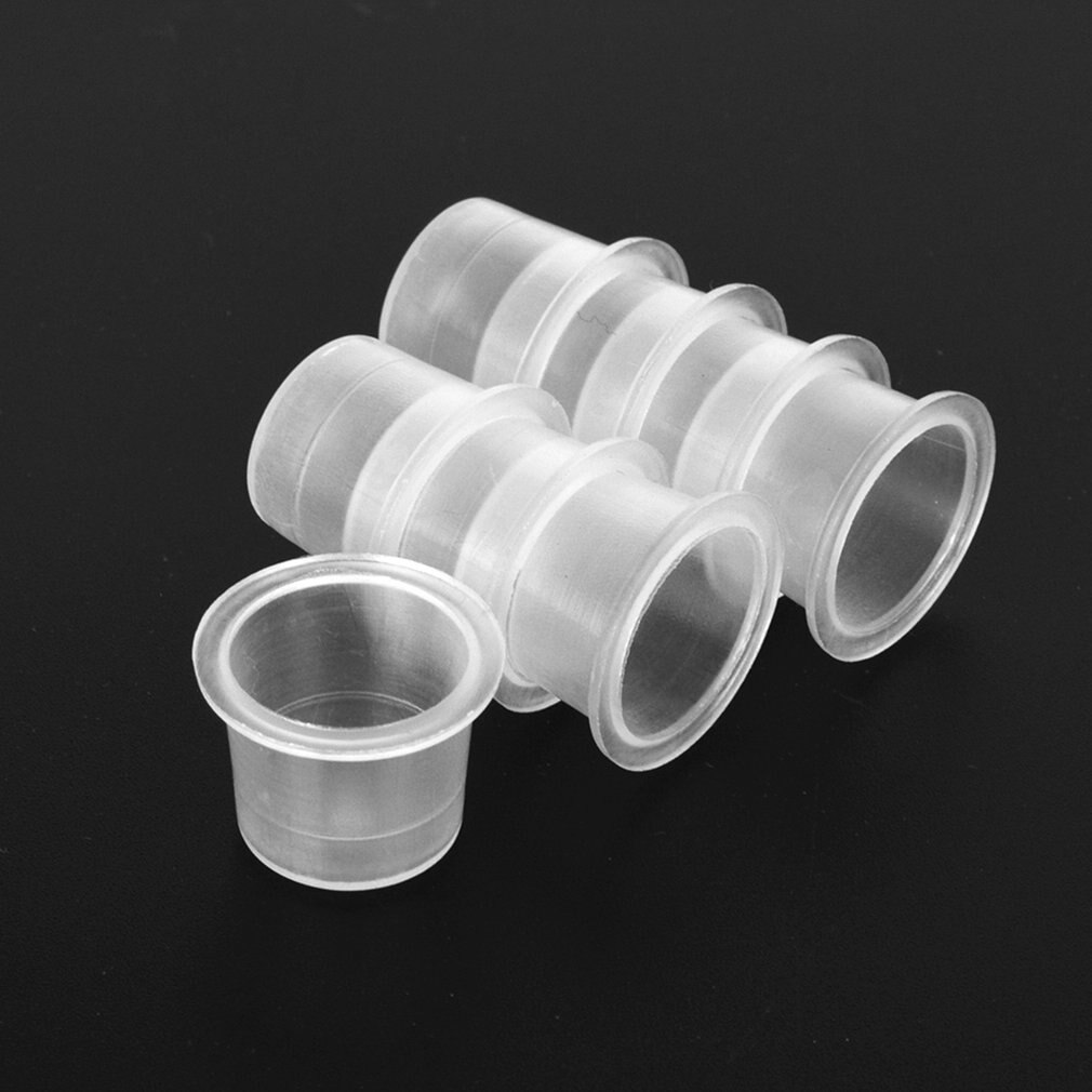 100 Stuks S/M/L Plastic Tattoo Ink Cups Caps Holder Supplies Tattoo Inkt Cups