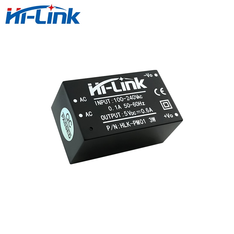 Hi-Link HLK-PM01 AC DC 220V to 5V 3W 600mA Step Down Isolated Switching Power Supply Module AC DC Transformer