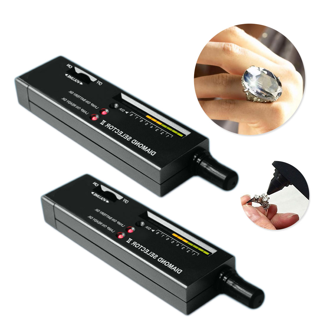 Practical Diamond Selector Diamond Hardness Tester Gemstone Selector II Gems LED Indicator Jewelry Testing Tool