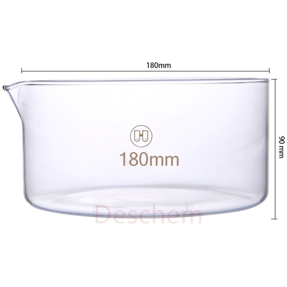 180mm*90mm,Glass Crystallizing Dish,15CMl Lab Chemistry Glassware