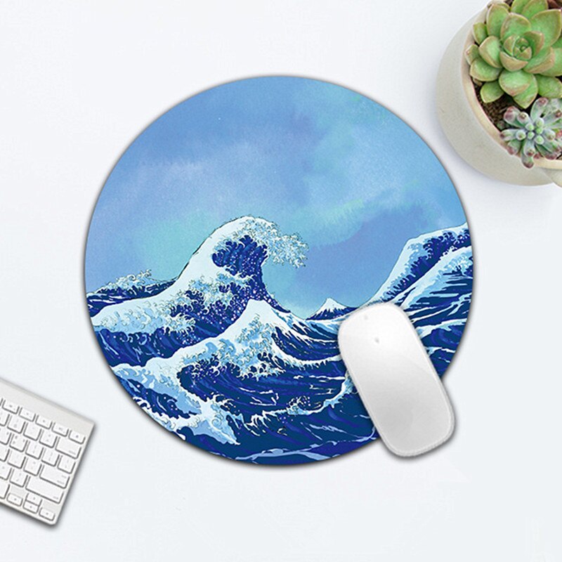 Kawaii Ronde Celestial Muismat Zachte Mat Voor Game Computer Cap Bureau Mat Pads Non-Slip Rubbe Pc Waterdicht kantoor Mousepad 20Cm: G