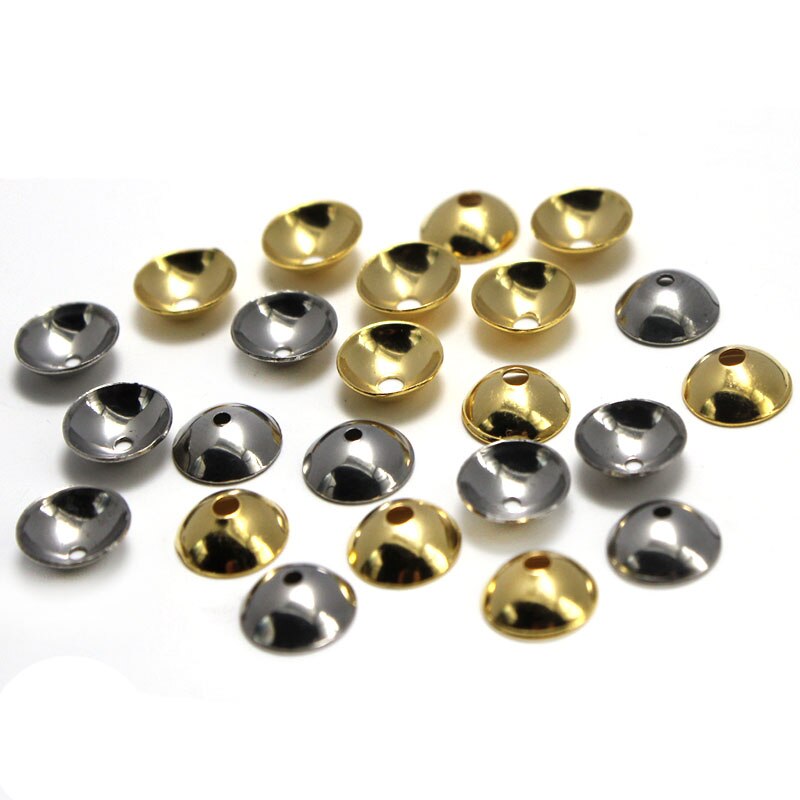 100 stücke Perlen Zubehör End Caps Edelstahl 3 4 5 6 8 10 mm Runde Perle Caps Ende Verschlüsse für diy Handgemachten Schmuck Machen