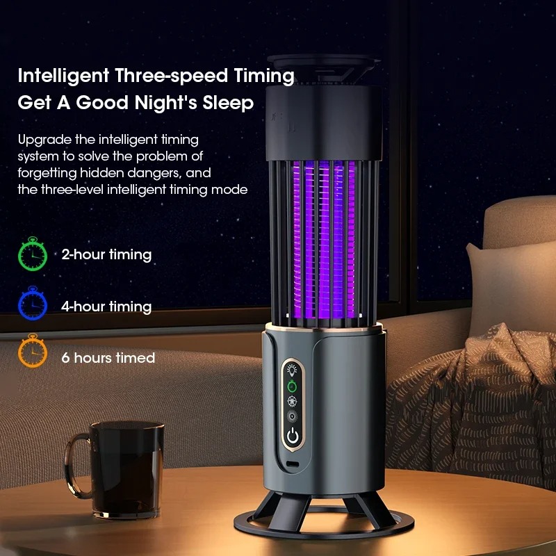 Muggen Killer Lamp Mute Anti-Muggen Lamp Oplaadbare Elektronische Muggen Killer Muggenmelk Timing Modus op drie niveaus