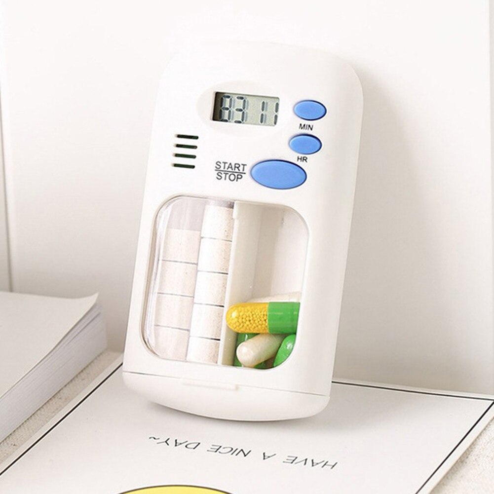Joylife lcd digital 2 gitter elektrisk medicin pille æske med alarm timer påmindelse: Default Title