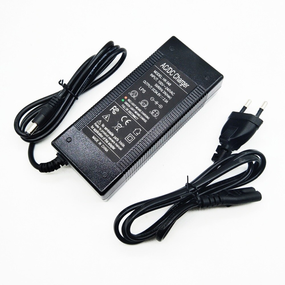 HK Liitokala 54.6V 2A Charger 13S 48V Li-ion Battery Charger Output DC 54.6V Lithium polymer battery Charger