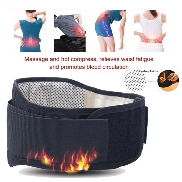 Verstelbare Taille Toermalijn Zelf Verwarming Magnetische Therapie Taille Ondersteuning Riem Lumbale Brace Massage Band Gezondheidszorg