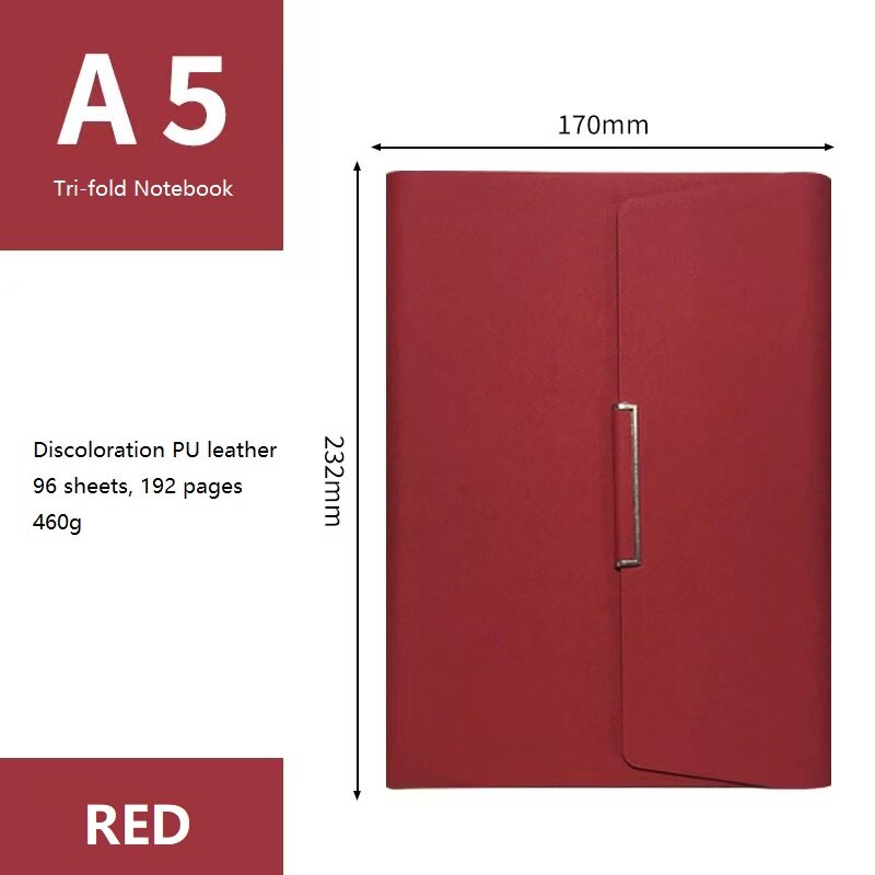 Executive Business A5 Notebook PU Faux Leather Refillable Binder Journal Diary Ruled Lined Paper Pen Holder Card Slots 80 Sheets