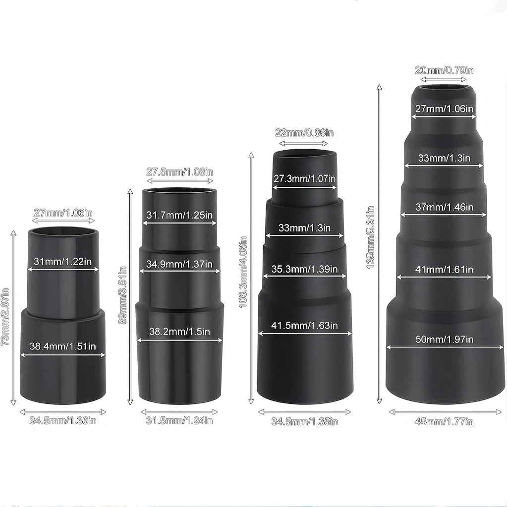 4-częściowy zestaw adapterów robić węża próżniowego adapter akcesoriów robić basenu 1 1/2 cala robić 1 3/8 cala robić 1 1/4 cala 1 1/8 cala robić 1 3/8 cala: Default Title