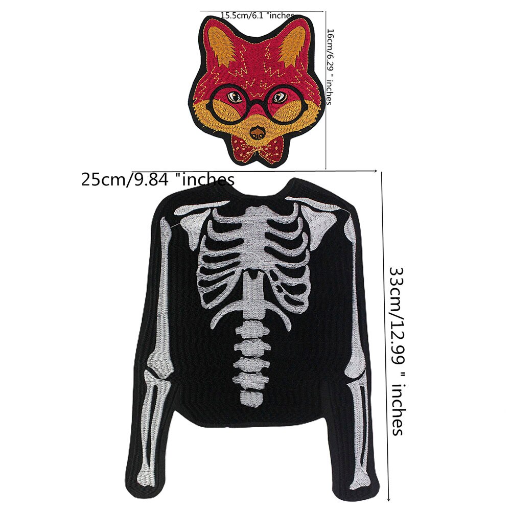 Skull Vest Embroidery Iron Patch Rider Iron On Back Of Jacket DIY Patches For Clothes Custom Iron Patches For Clothing: NO.8