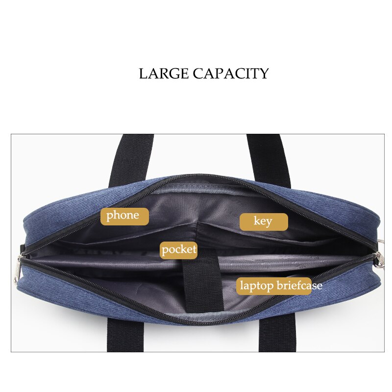 Large Capacity Men Women Laptop Handbag Travel Briefcase Bag Bussiness Notebook Bag for 14 15.6 Inch Laptop Bag