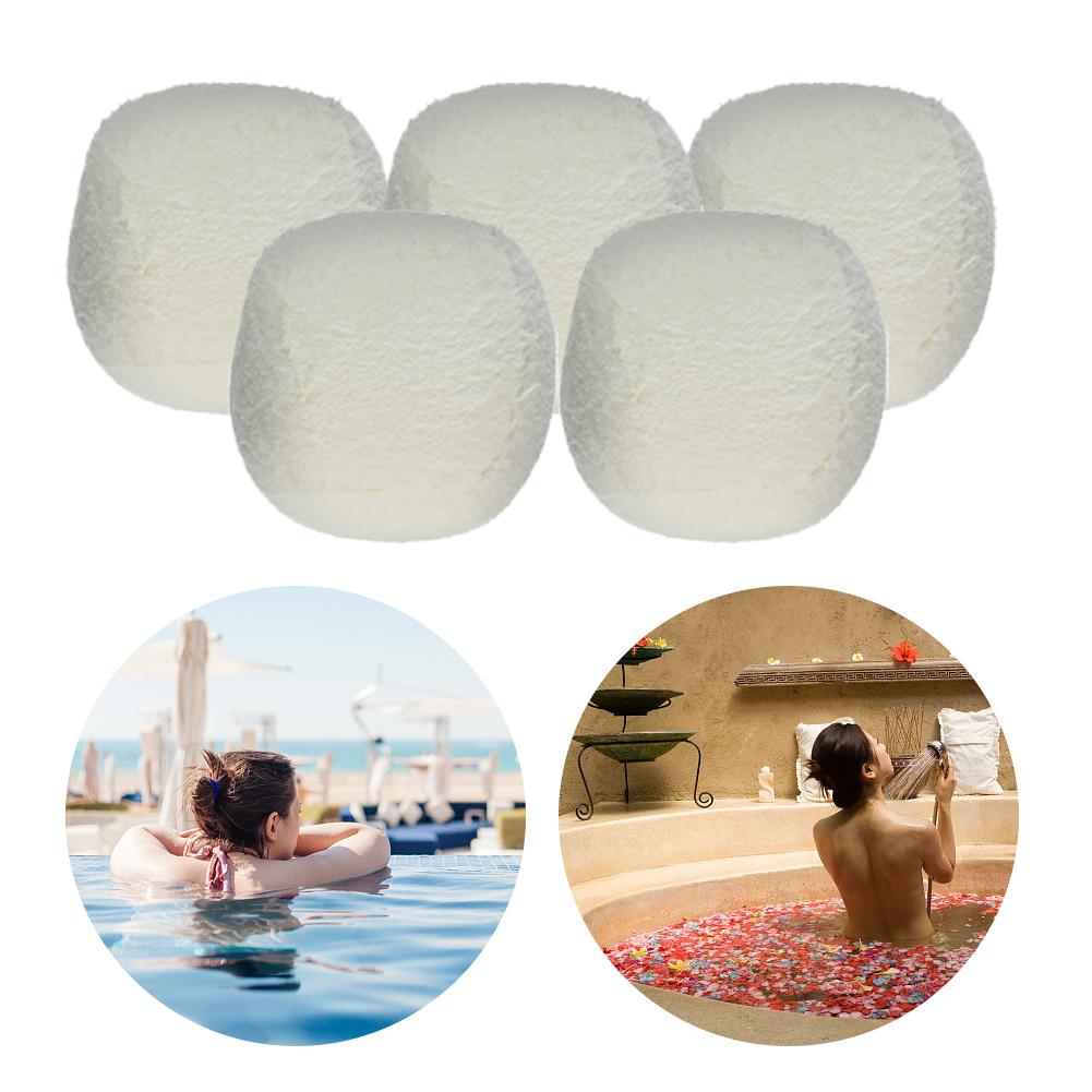 5 Pc Eliminating Reusable Scum Ball For Swimming Pool Spa Absorbed In Human Oil and Sunscreen Economical and Reusable
